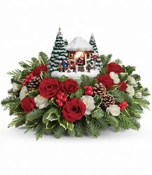 Thomas Kinkade's Jolly Santa Bouquet from Krupp Florist, your local Belleville flower shop